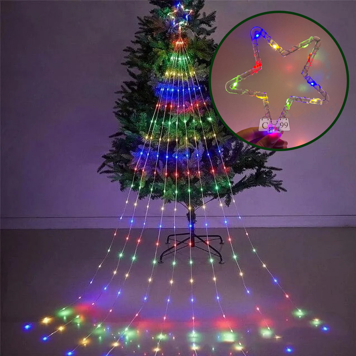 Punta Estrella Con Cascada Caída De 3m